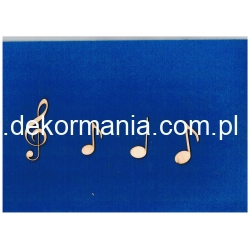 Komplet nutek z kluczem wiolinowym , muzyka, nutka      ( klucz - 7,5cm )
